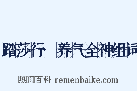 踏莎行·养气全神组词是什么意思的图片